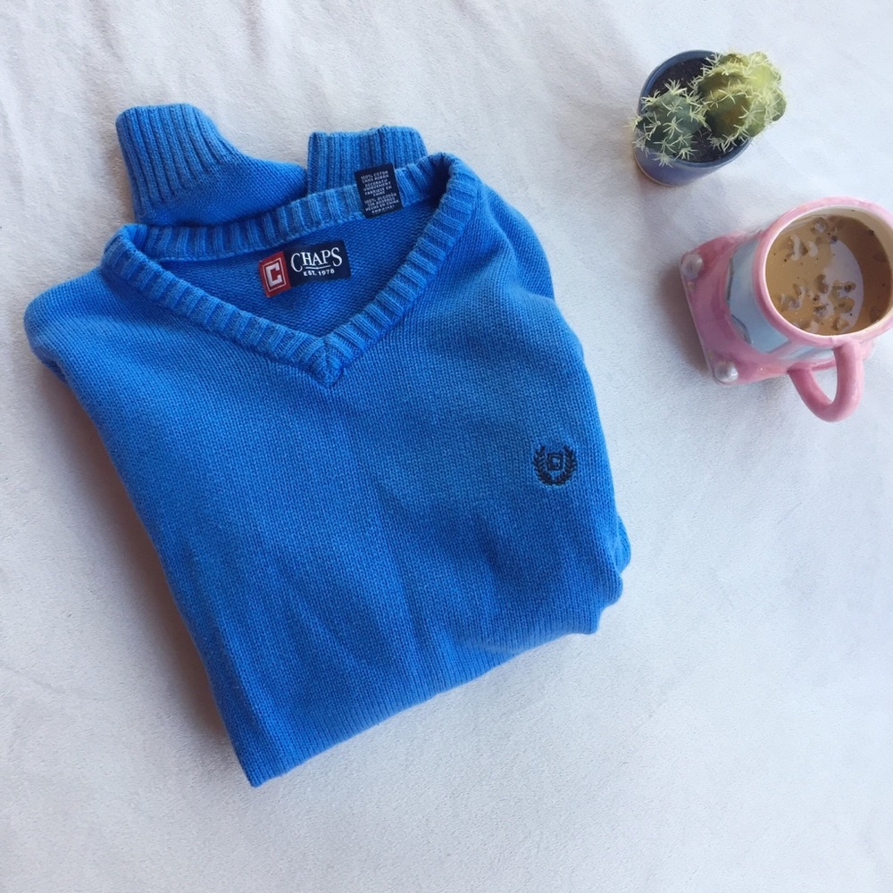 Chaps Blue Sweater 🥶
